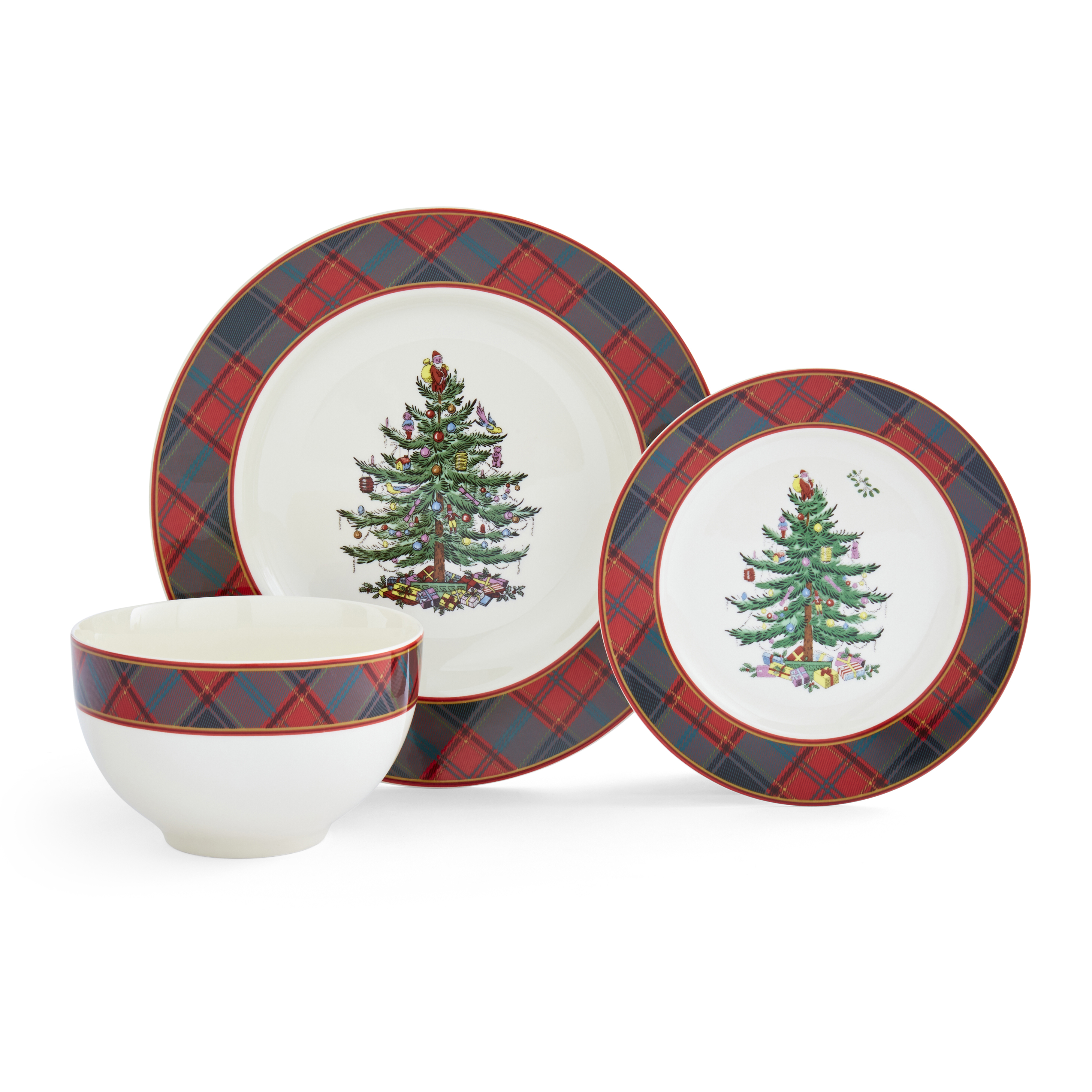 Christmas Tree Tartan 12 Piece Set image number null